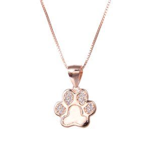 92.5 Solid Sterling Silver Cubic Zirconia Necklace